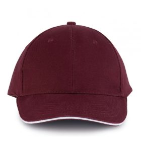 K-UP ORLANDO - 6 Paneles Baseball Sapka Burgundy/White