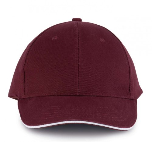 K-UP ORLANDO - 6 paneles baseball sapka Burgundy/White