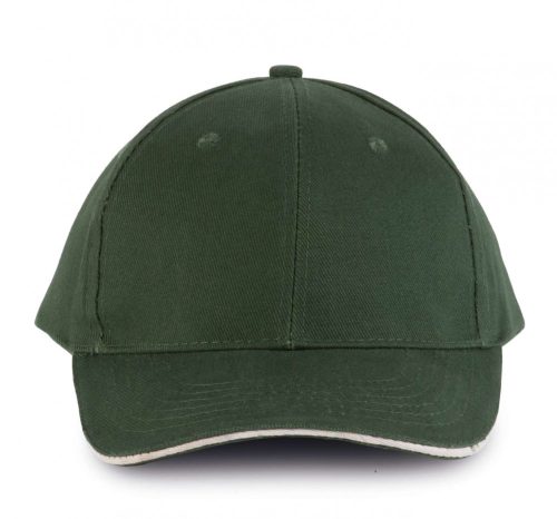 K-UP ORLANDO - 6 paneles baseball sapka Forest Green/Beige