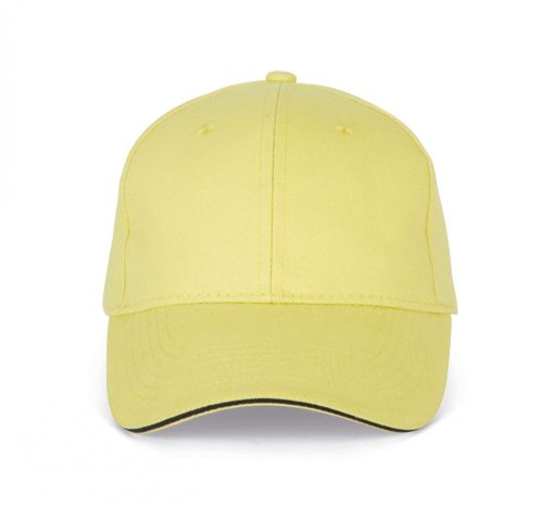 K-UP ORLANDO - 6 paneles baseball sapka Lemon Yellow/Dark Grey