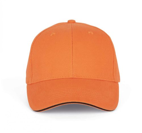 K-UP ORLANDO - 6 paneles baseball sapka Orange Zest/Dark Grey