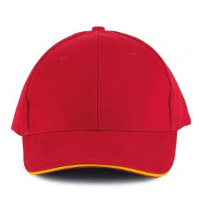 K-UP ORLANDO - 6 Paneles Baseball Sapka Red/Yellow