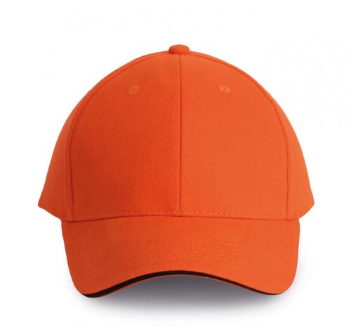 K-UP ORLANDO - 6 paneles baseball sapka Spicy Orange/Dark Grey