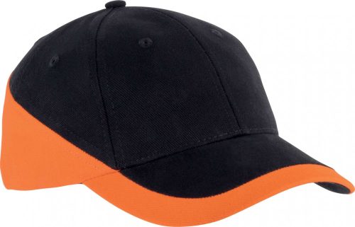 K-UP RACING - TWO-TONE 6 paneles baseball sapka Black/Orange