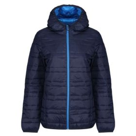   Regatta WOMENS HOODED PACKAWAY FIREDOWN JACKET Navy/French Blue S