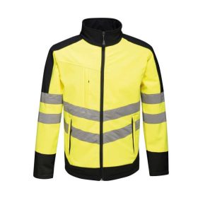   Regatta Láthatósági Pro 3 Rétegű Softshell Kabát Yellow/Navy