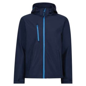   Regatta Venturer 3 Rétegű Hooded Printable Softshell Kabát Navy/French Blue