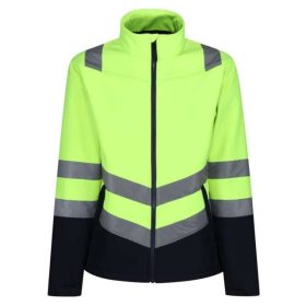 Regatta PRO HI-VIS SOFTSHELL JACKET Yellow/Navy S