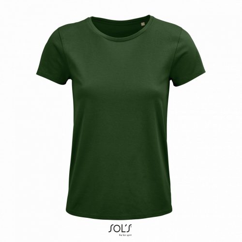 SOL'S CRUSADER NŐI - ROUND-NECK FITTED JERSEY PÓLÓ Bottle Green