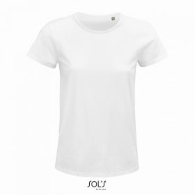   SOL'S CRUSADER NŐI - Round-Neck Fitted Jersey Póló White