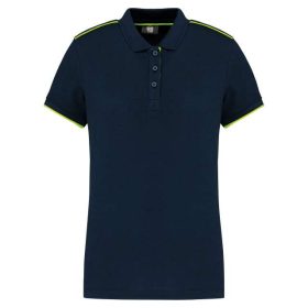   Designed To Work Női Short-Sleeved Contrasting Mindennapi Póló Ingnavy/Fluorescent Yellow