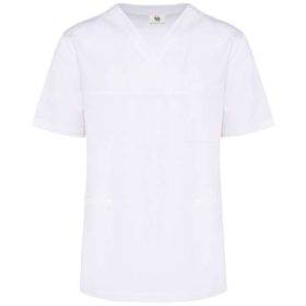 Designed To Work Uniszex Rövid Ujjú Pamut Tunika White