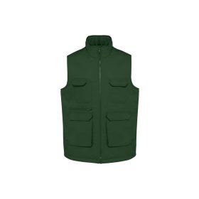   Designed To Work Uniszex Bélelt Többzsebes Polycotton Mellény Forest Green